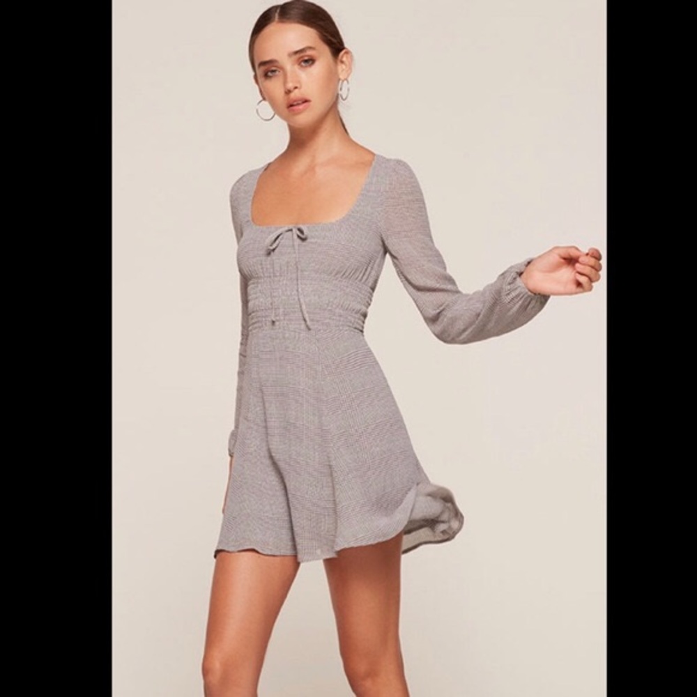 Reformation plaid mini dress Aberdeen Wilder